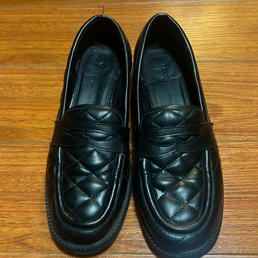 ASOS Quilted Black Loafers